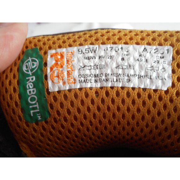 Brown Leather TIMBERLAND PRO rebolt Oxford Shoe Size 9.5 W slip oil resistant - Picture 6 of 10